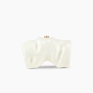 Cult Gaia Scrunch Clutch in White